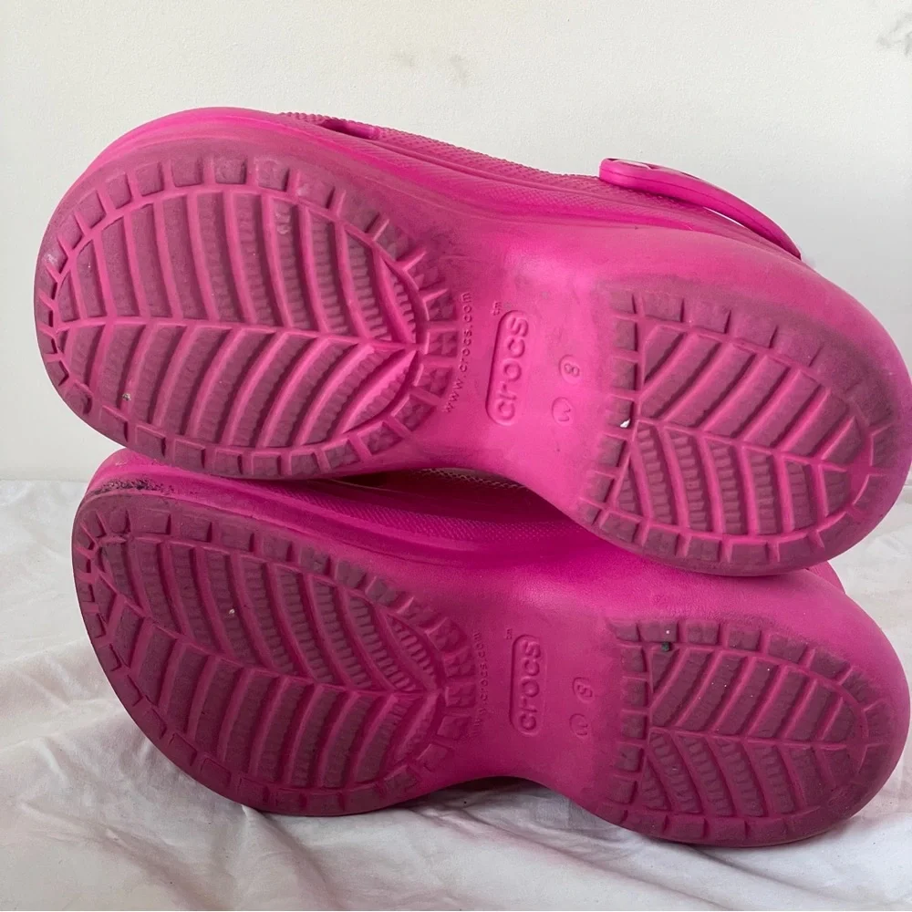Crocs Classic Bae Clog BarbieCore Pink Platform Womens Festival Cartoon Comicon